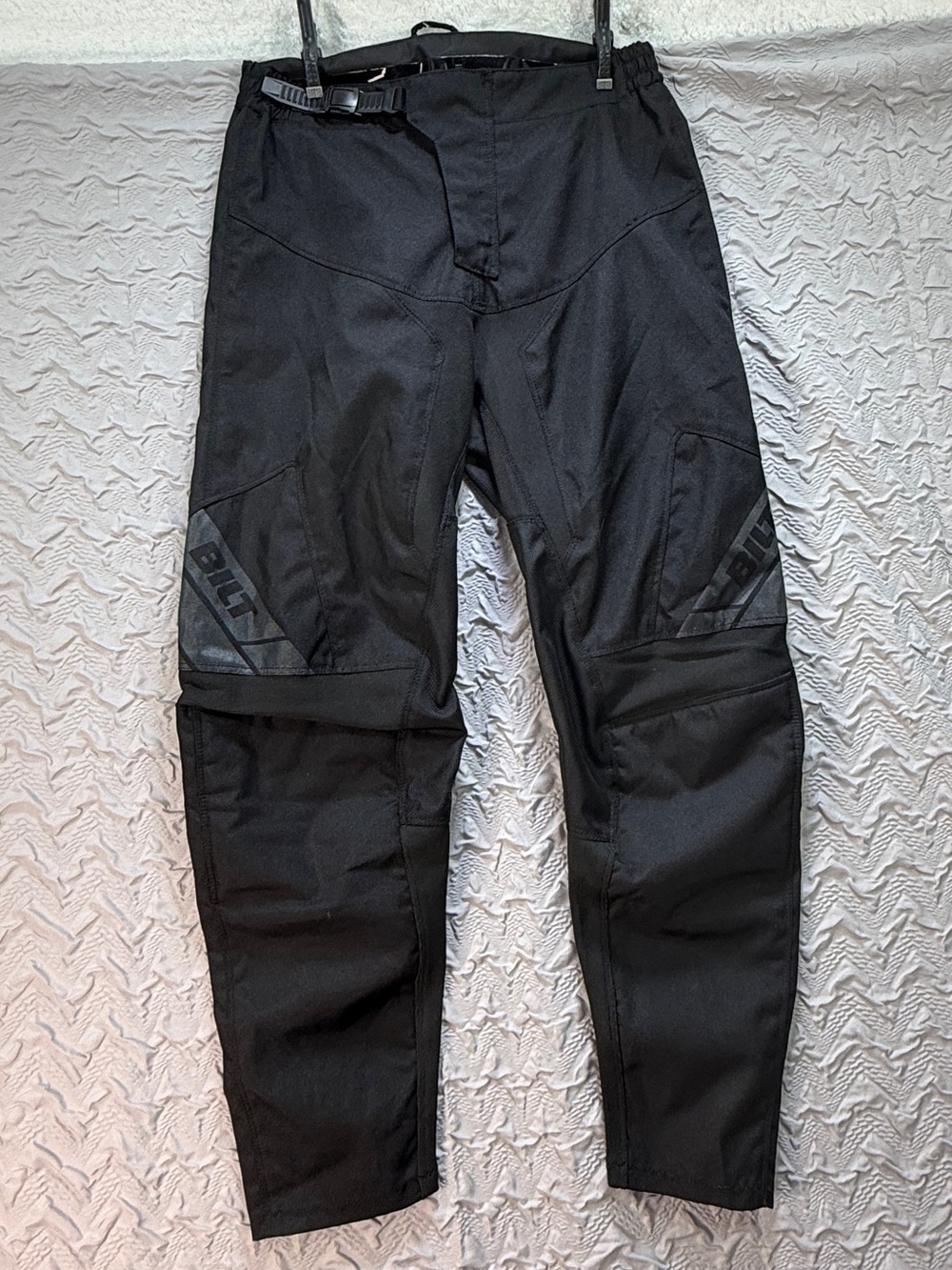 BILT Velocity Motorcycle Riding Pants Mens Size 30 Black Motocross Pants